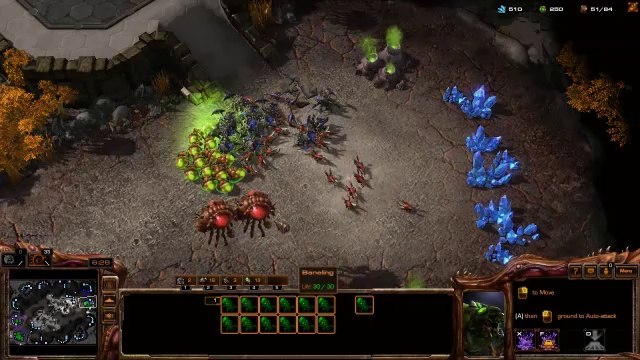 [StarCraft 2] No.0247 Normal-Level ZERG player fights A.I., WIN [Baneling Nest Day]