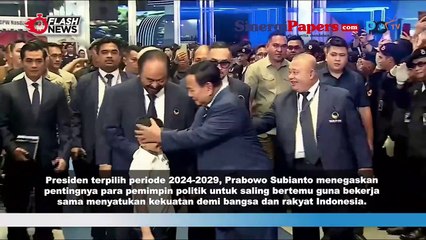 Prabowo Hadiri Kongres Partai Nasdem "mari cari titik pertemuan, bukan perbedaan"