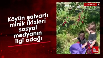 Erzincanlı sevimli ikizler sosyal medyada fenomen oldu