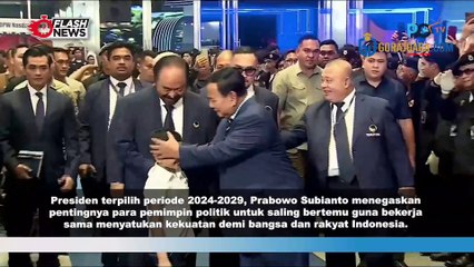 PRABOWO HADIRI KONGRES PARTAI NASDEM 'MARI CARI TITIK PERTEMUAN, BUKAN PERBEDAAN'