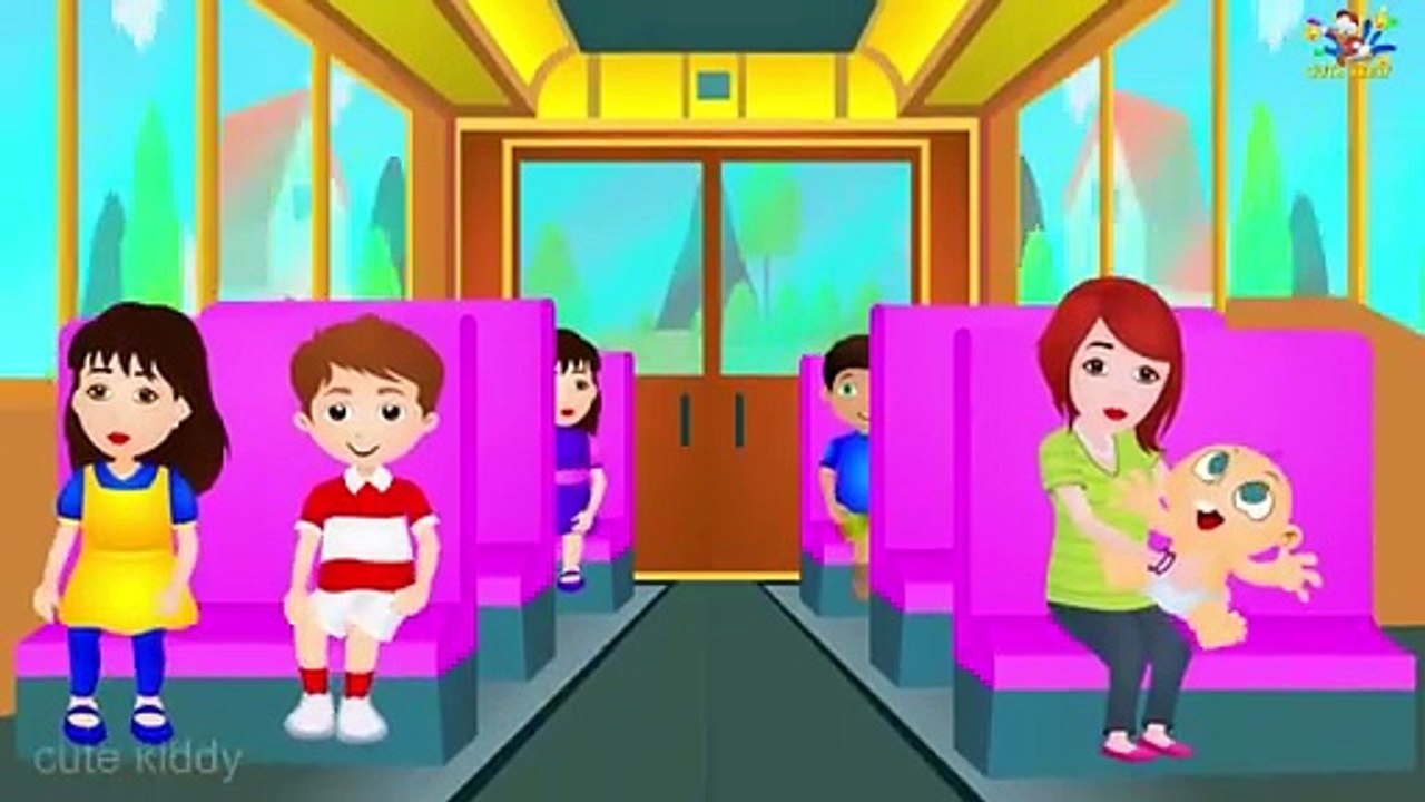 Wheels on the Bus | Cutekiddy Nursery Rhymes Kids Songs