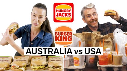 In Australia, Burger King is called Hungry Jack's — we compared it to the US restaurant