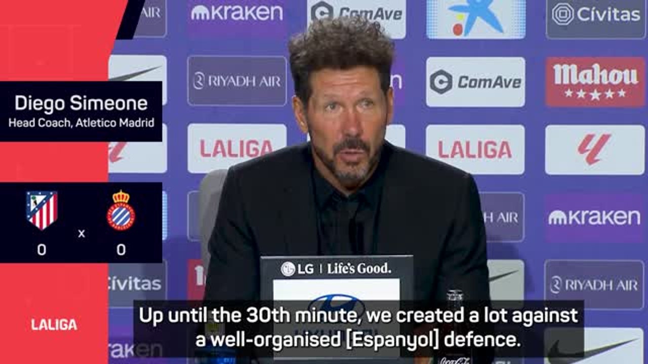 Simeone wants a more ruthless Atleti after Espanyol stalemate