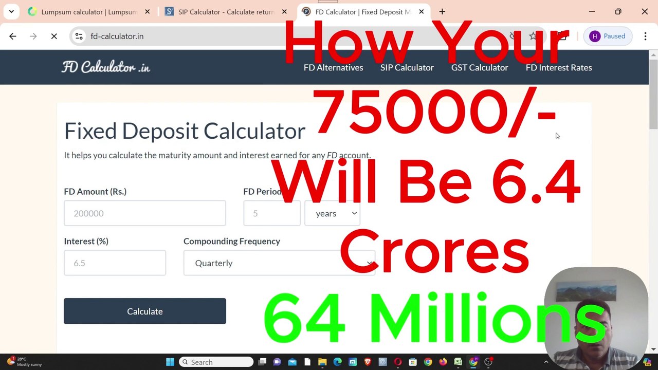 75000 Investment Will Be 6.4 Crores 64 Millions In Long Terms India Growth Story In Lumpsum Fund