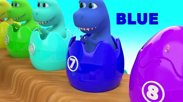Learning Shapes & Colors with Dinosaur Cartoon Color Surprise Eggs 3D Kids T_HD