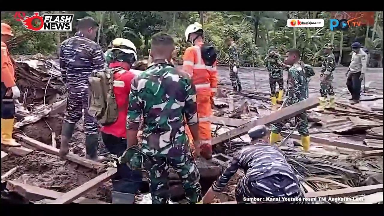 Gerak Cepat TNI AL dan Tim SAR Gabungan Evakuasi Korban Banjir Bandang di Ternate