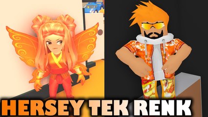 24 SAAT BOYUNCA HER ŞEY TEK RENK !! [ TURUNCU ] | Roblox Adopt Me Fall Update | Roblox Türkçe