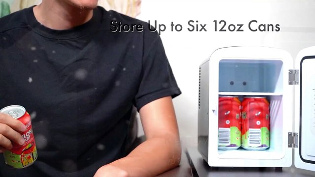 AstroAI Mini Fridge, 4 Liter/6 Can AC/DC Portable Thermoelectric Cooler Refrigerators for Skincare, Beverage, Food, Home, Office and Car, ETL Listed (Black)