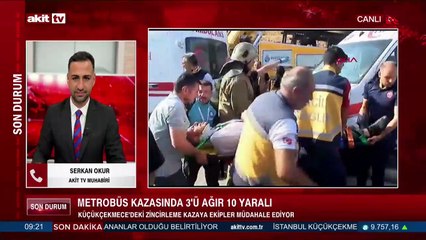 İstanbul'da yaşam savaşı! Küçükçekmece'de zincirleme metrobüs kazasında ağır yaralılar var!