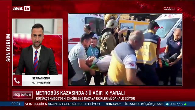 İstanbul'da yaşam savaşı! Küçükçekmece'de zincirleme metrobüs kazasında ağır yaralılar var!