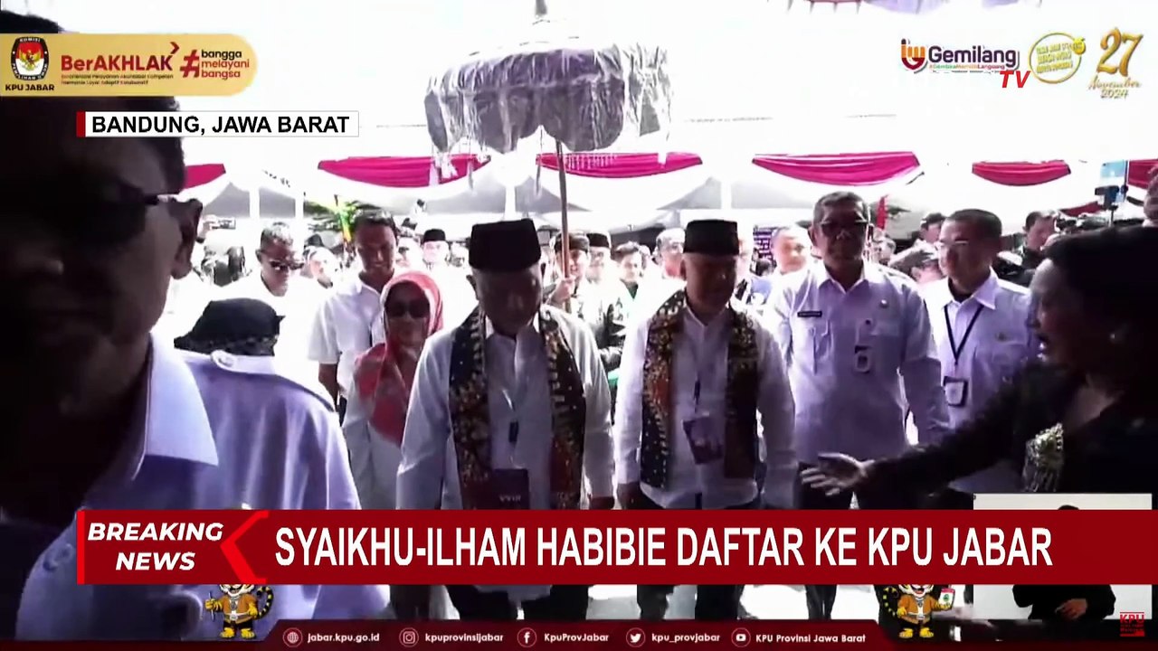Ahmad Syaikhu-Ilham Habibie Resmi Mendaftar Pilgub ke KPU Jawa Barat