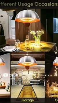 1500W Electric Hanging Heater,Ceiling Mounted Patio Heaters with 3 Adjustable Modes (600_900_1500W) (1)