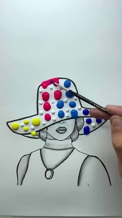 Colored hat  #creative #satisfying