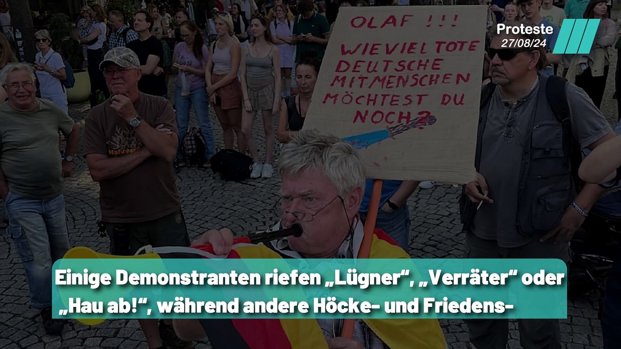 Scholz spricht über Frieden und stellt sich dem Buhen