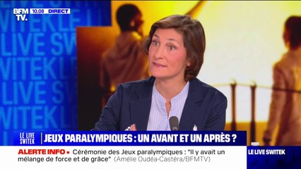 "On a rattrapé une partie du retard": Amélie Oudéa-Castéra évoque "le combat pour l'inclusion" des personnes en situation de handicap