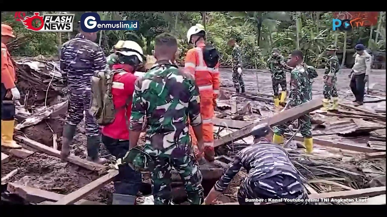 Gerak Cepat TNI AL dan Tim SAR Gabungan Evakuasi Korban Banjir Bandang di Ternate