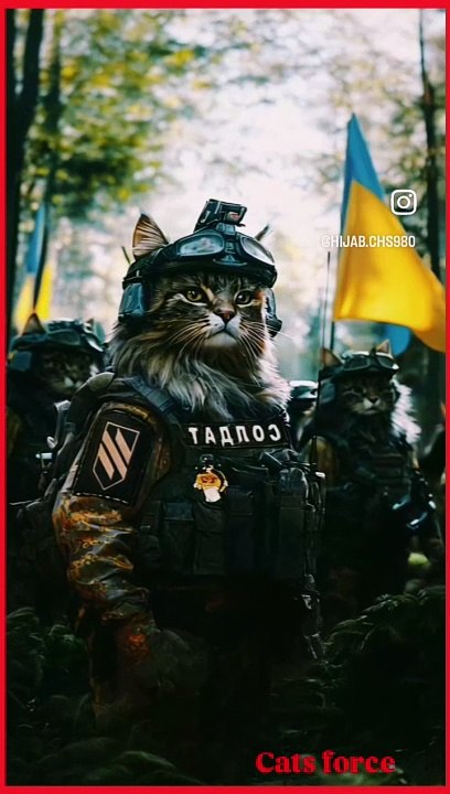 Cats Army.  Cats force. Cats,