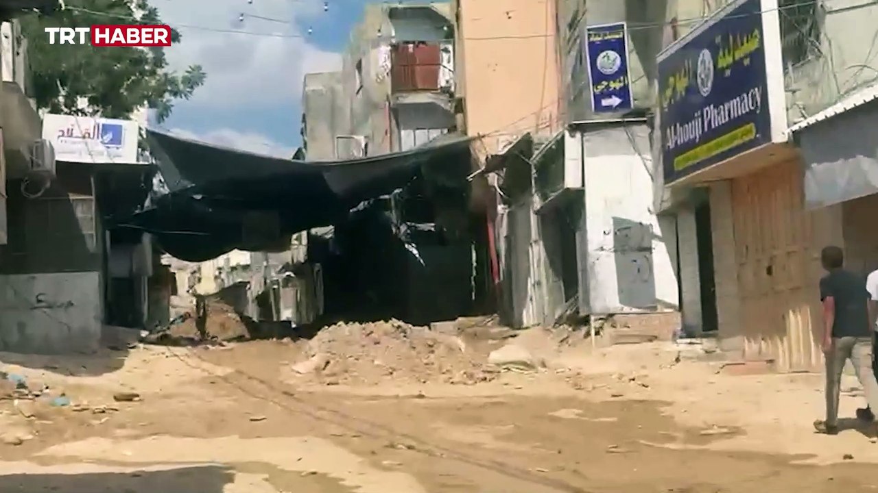 TRT Haber, soykırımcı İsrail'in kana buladığı bölgeyi görüntüledi