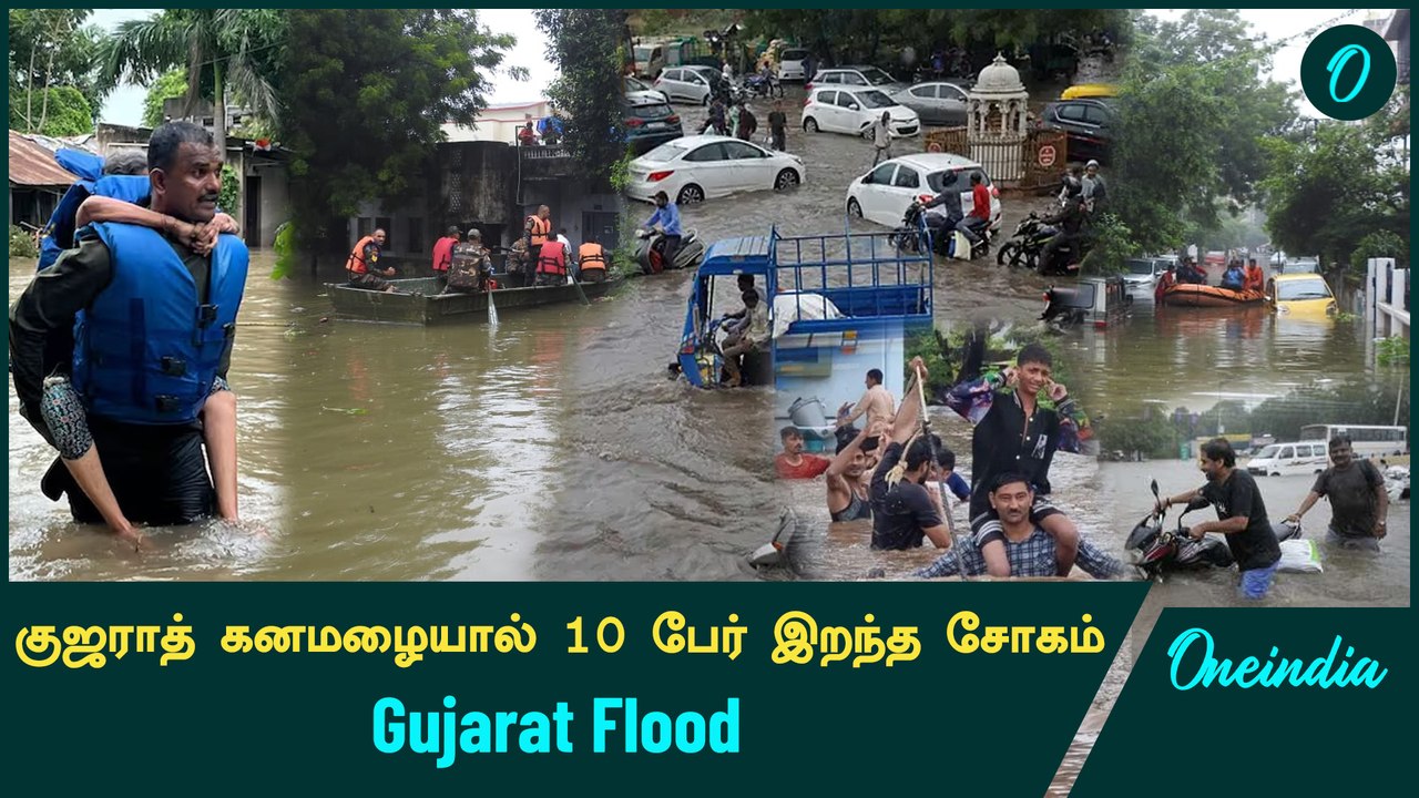 குஜராத் பெரும் வெள்ளத்தில் சேதமடைந்த நகரம் | Gujarat Flood | Gujarat Heavy Rain | Oneindia Tamil