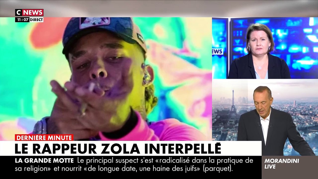 Le rappeur Zola a fait un refus d'obtempérer cette nuit dans l'Essonne alors que les gendarmes lui demandaient de s’arrêter - Positif aux stupéfiants, il a été placé en garde à vue (CNews)