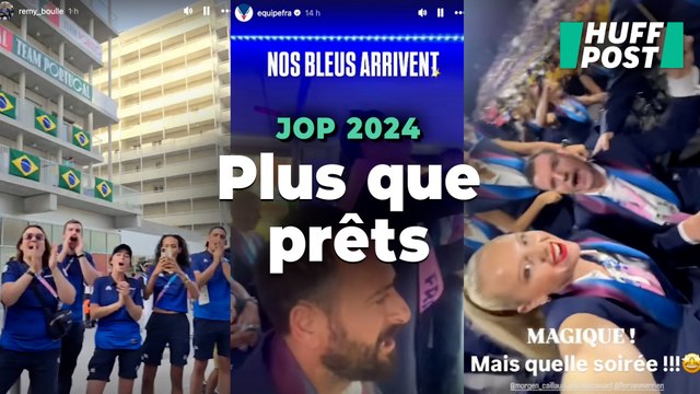 Les athlètes français n’ont pas attendu leur arrivée place de la Concorde pour s’ambiancer