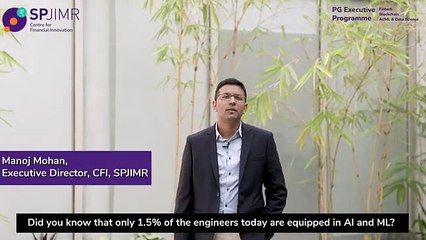 Overview of the SPJIMR Post Graduate Executive Programme in Fintech, Blockchain, AI & Data Science.