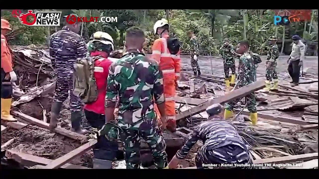 Gerak Cepat TNI AL dan Tim SAR Gabunan Evakuasi Korban Banjir Bandang di Ternate