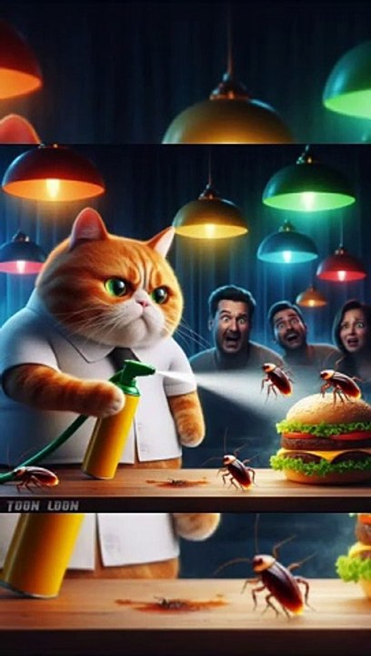 The Cat has a cockroach in his burge! #cat #catlover #cutecat