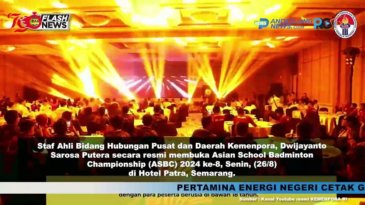 ASBC 2024 RESMI DIBUKA, KEMENPORA HARAP JADI AJANG TINGKATKAN PRESTASI DAN PERSAHABATAN ANTAR PELAJAR ASIA