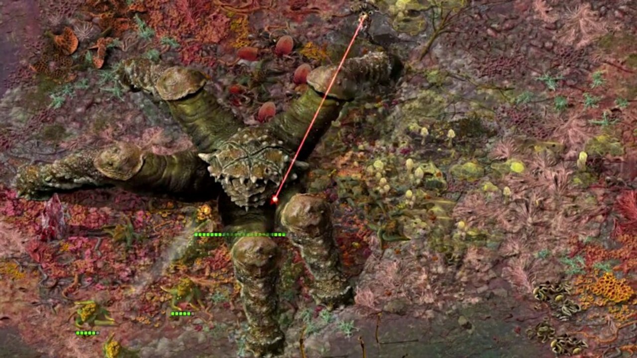 In Factorio: Space Age kämpft ihr auf dem Planeten Gleba gegen gewaltige Pentapods