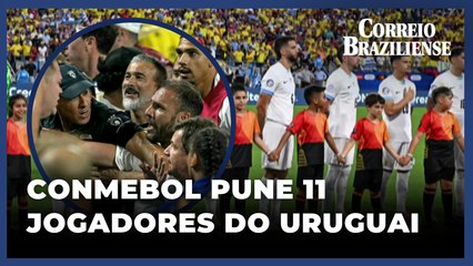 Conmebol pune jogadores do Uruguai por confusão na Copa América