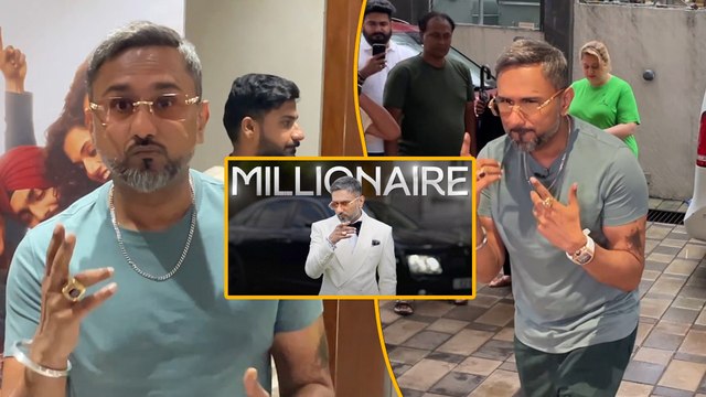 Singer-Rapper Yo Yo Honey Singh Visits T-Series for 'Millionaire' Song Promotion