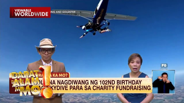 103-year old na lola, nag-skydiving para sa isang charity fundraising | Dapat Alam Mo!