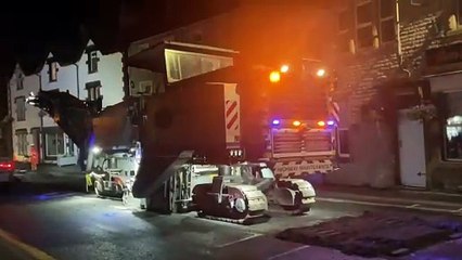 Overnight roadworks in Bentham