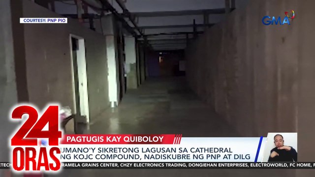 24 Oras: (Part 1) Umano'y lagusan sa loob ng cathedral ng KOJC, nadiskubre; Cassandra Ong, inaming konektado sa POGO sa Porac, Pampanga; Rapper at vlogger, kabilang sa mga inarestong sangkot umano sa voice phishing, atbp.