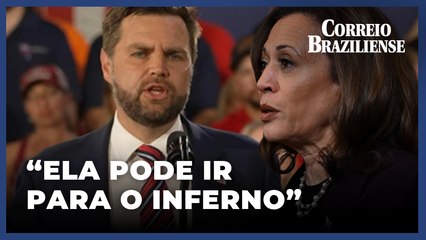 Vice de Trump ataca Kamala Harris em discurso inflamado