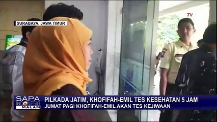 Download Video: Khofifah-Emil Selesaikan Tes Kesehatan Fisik, Siap Jalani Tes Kejiwaan dan Psikologi Besok