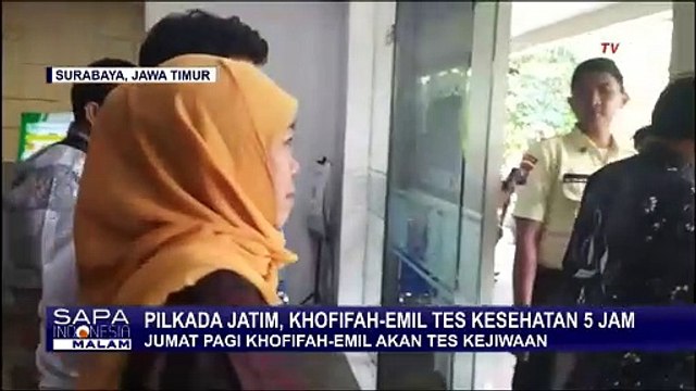 Khofifah-Emil Selesaikan Tes Kesehatan Fisik, Siap Jalani Tes Kejiwaan dan Psikologi Besok