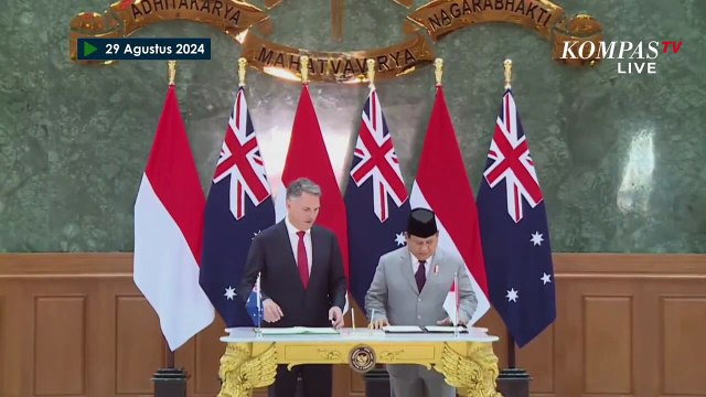 Momen Menhan Prabowo dan Menhan Australia Tandatangani Perjanjian Kerja Sama Bidang Pertahanan