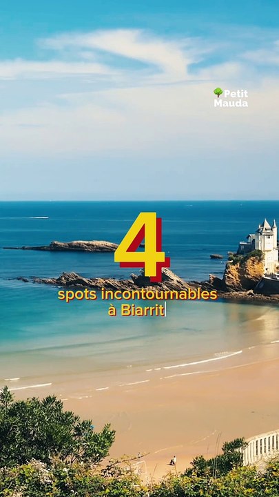  Découvrez 4 spots incontournables à Biarritz !   Commencez par le Rocher de la Vierge, avec sa vue époustouflante sur l'océan et la côte basque, mais attention aux vagues géantes !    Ensuite, laissez-vous séduire par la mystérieuse Villa Belza, dign
