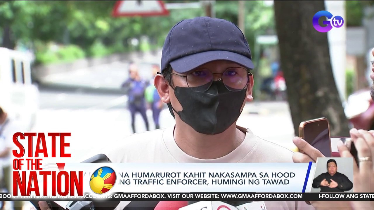 SUV driver na humarurot kahit nakasampa sa hood ang sumitang traffic enforcer, humingi ng tawad | SONA