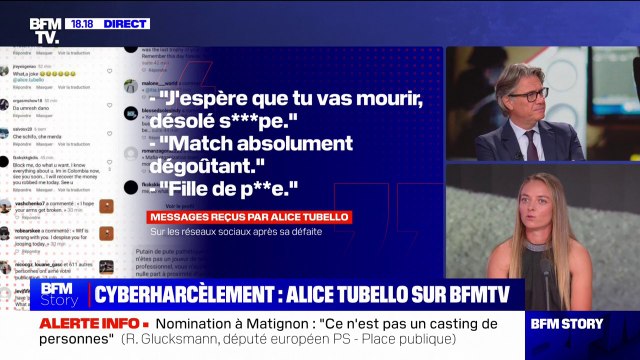 Ça a été un flot de notifications et de messages haineux incessants : Alice Tubello, cyberharcelée après une défaite lors d'un tournoi de tennis