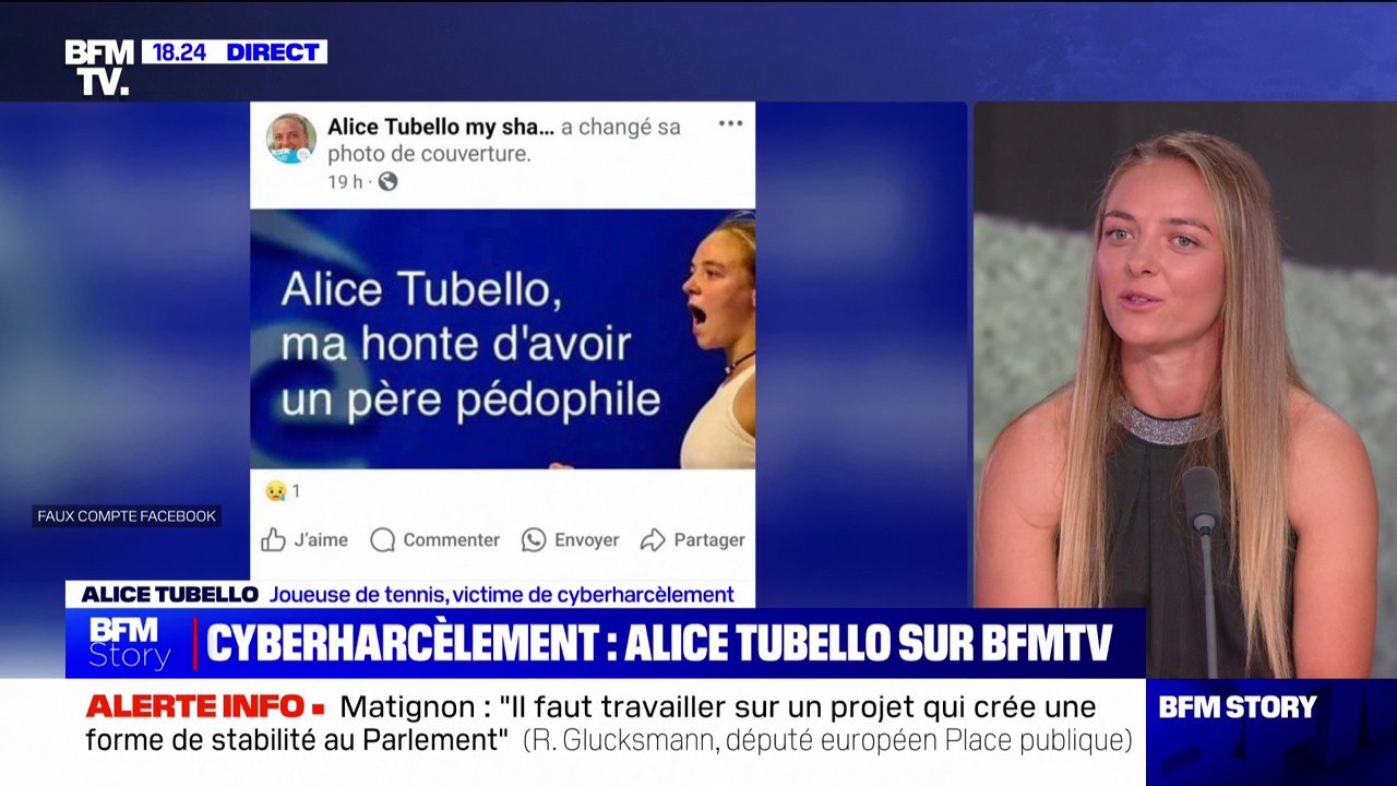 Alice Tubello: "Tous les joueurs sont concernés" par le cyberharcèlement, "il ne faut pas banaliser"