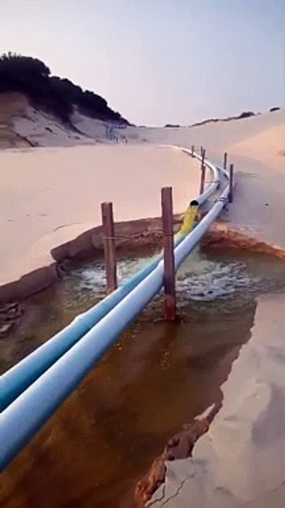 Adutora da Casan se rompe durante teste de vazão em Florianópolis