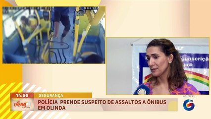 Homem suspeito de praticar assaltos a ônibus em Olinda é preso