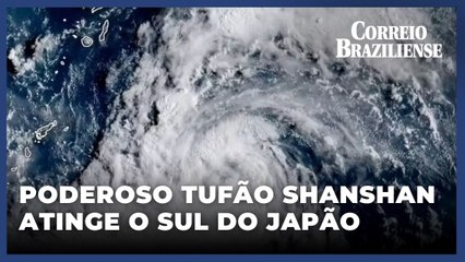 Tufão atinge sul do Japão e causa fortes chuvas