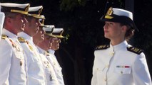 Las imágenes de la princesa Leonor en su ingreso en la Escuela Naval de Marín nervios, ilusión y sonrisas
