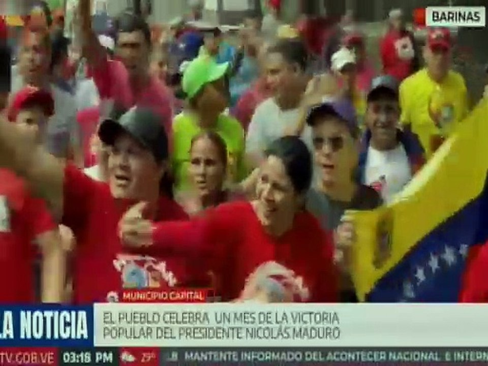 Pueblo del estado Barinas celebra un mes de la victoria del presidente Nicolás Maduro