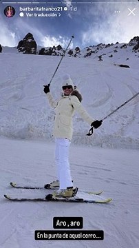 El fuerte golpe que sufrió Barby Franco durante sus vacaciones en la nieve