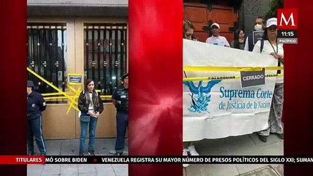 Trabajadores del PJF cierran accesos a la SCJN en protesta contra reforma judicial